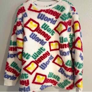 Disney Women's Unisex Walt Disney Plush Fleece Pullover Sweater Large